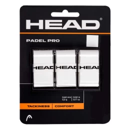 PADEL PRO REGULAR 3X WHITE OVERGRIP PADEL HEAD