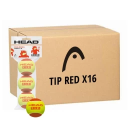 HEAD TIP RED ΚΟΥΤΑ 16Χ3 BALL POLYBAG ΜΠΑΛΛΑΚΙΑ TENNIS