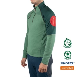 LEMIK 1/2  ZIP M 6265 FIR GREEN TERNUA