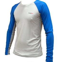 BLOCK RASH GUARD L/S ΓΚΡΙ/ΜΠΛΕ TECH-PRO