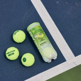 HEAD STAGE 1 GREEN ΚΟΥΤΑ 24Χ3 BALL POLYBAG ΜΠΑΛΛΑΚΙΑ TENNIS