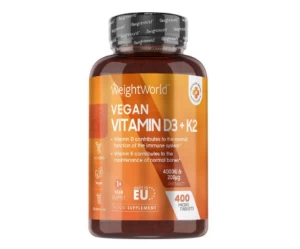 Vegan Βιταμίνη D3 4000iu και K2 MK7 200mcg WeightWorld 400 caps