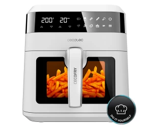 Cecofry Experience WindowWhite 6000 CEC-04998 Ψηφιακή Φριτέζα Αέρος (Air Fryer) Με Αποσπώμενο Κάδο 6 Lt Λευκή