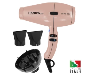 Handy 6000 Superpower Pink 6000 Line Επαγγελματικό Πιστολάκι Μαλλιών Με 2 Στόμια 2400 W