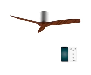 Energy Silence Aero 5500 Aqua Iron Dark Wood Connected CEC-08517 Ανεμιστήρας Οροφής Διπλής Κατεύθυνσης Με Τηλεχειριστήριο 40W