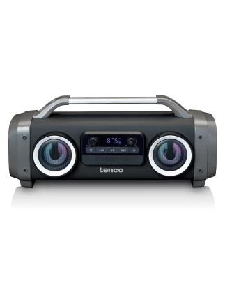 SPR-100BK BLUETOOTH ΑΔΙΑΒΡΟΧΟ ΗΧΕΙΟ ΜΕ ΡΑΔΙΟΦΩΝΟ FM, USB, MICRO SD ΚΑΙ ΕΦΕ ΦΩΤΙΣΜΟΥ