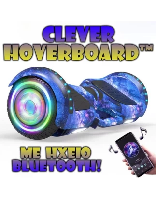 Clever Hoverboard  Ηλεκτρικό Πατίνι με Ενσωματωμένα Ηχεία Bluetooth  Ισχύς μοτέρ 500w  6.5 ίντσες τροχός  Ηχείο Bluetooth 3w  LED φώτα  Αυτονομία μπαταρίας 30+/- λεπτά χρήσης 