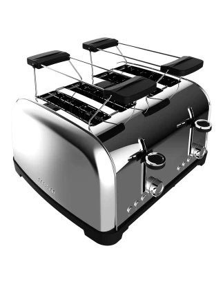 Toastin' time 1700 Double Inox CEC-04828 Φρυγανιερα 4 Θεσεων 1700 W Inox