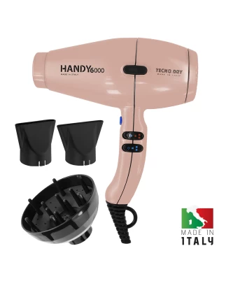 Handy 6000 Superpower Pink 6000 Line Επαγγελματικό Πιστολάκι Μαλλιών Με 2 Στόμια 2400 W