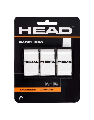 PADEL PRO REGULAR 3X WHITE OVERGRIP PADEL HEAD