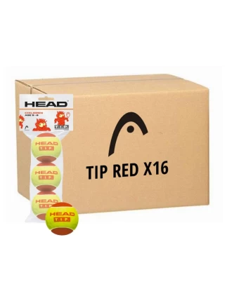 HEAD TIP RED ΚΟΥΤΑ 16Χ3 BALL POLYBAG ΜΠΑΛΛΑΚΙΑ TENNIS