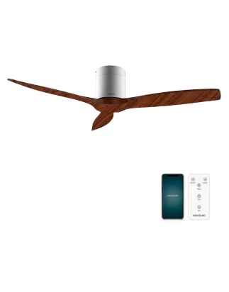 Energy Silence Aero 5500 Aqua Iron Dark Wood Connected CEC-08517 Ανεμιστήρας Οροφής Διπλής Κατεύθυνσης Με Τηλεχειριστήριο 40W