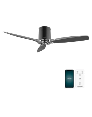 Energy Silence Aero 5285 Black Transparent Connected CEC-08497 Ανεμιστήρας Οροφής Διπλής Κατεύθυνσης Με Τηλεχειριστήριο 40W