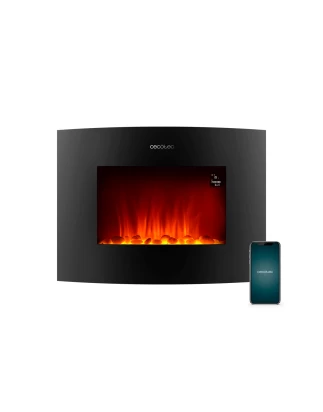 READY WARM 2250 CURVED FLAMES CONNECTED CEC-05813 Ηλεκτρικό Τζάκι Επιτοίχιο 2000W με Wi-Fi Και Τηλεχειριστήριο 101120