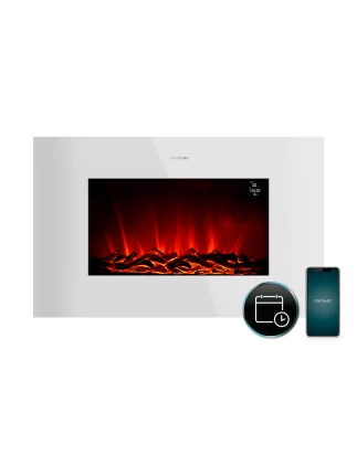 READYWARM 3590 FLAMES CONNECTED WHITE CEC-05829 Ηλεκτρικό Τζάκι 35'' με Ισχύ 2000W. Wi-Fi και Τηλεχειριστήριο |101125