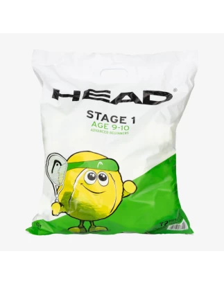 HEAD STAGE 1 GREEN ΚΟΥΤΑ 24Χ3 BALL POLYBAG ΜΠΑΛΛΑΚΙΑ TENNIS