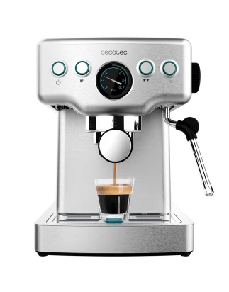 POWER ESPRESSO 20 BARISTA MINI CEC-01982 Μηχανή Espresso 1465W Πίεσης 20 Bar Ασημί 102400