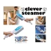 Clever Steamer  Φορητό Σίδερο Ατμού  650w (Tροφοδοσία με ρεύμα)  100ml χωρητικότητα δοχείου  Ατμός σε 3 λεπτά  2 διαφορετικές κεφαλές  καλώδιο 2,30 μέτρα  Κύπελλο για γέμισμα του δοχείου 